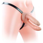 Unisex Hollow Dildo Strap on Double Penetrator 15 cm