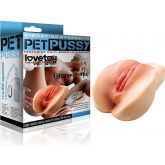 Masturbator Vibrating Pet Pussy en Ass Blank Omtrek 7,5 cm