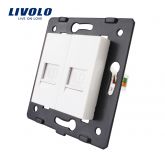 Livolo Module Netwerk Aansluiting Tweevoudig Wit