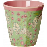 Rice Beker Melamine Butterfly & Flower