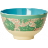 Rice Schaaltje Melamine Leaves & Flower Print Small