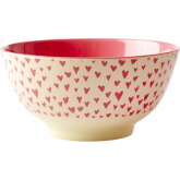 Rice Schaaltje Melamine Small Hearts Print