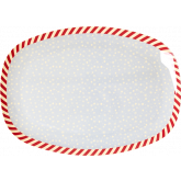 Rice Ovaal Bord Melamine Snowflake Print