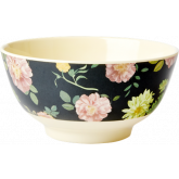 Rice Schaaltje Melamine Dark Rose Print