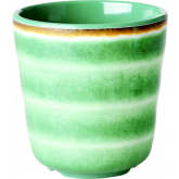 Rice Beker Melamine Swirl Print Green
