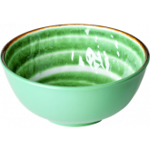 Rice Kom Melamine Swirl Print Green