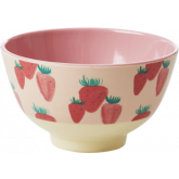Rice Schaaltje Melamine Strawberry Print