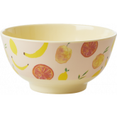 Rice Schaaltje Melamine Happy Fruits Print