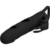 Crazy Bull Rabbit Sleeve Zwart Silicone 14 cm