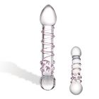 Glas Spiral Staircase Full Glazen Dildo Transparant 18,5 cm
