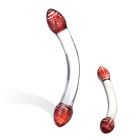 Glas Red Head Dubbele Glazen Dildo Rood 25,5 cm