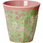 Rice Beker Melamine Butterfly & Flower