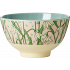 Rice Schaaltje Melmine Snowdrop Print Small