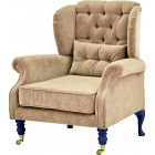 Rice Stoel Beige Dark Blue Legs