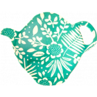 Rice Theetip Melamine Fern & Flower Print
