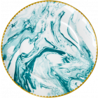 Rice Lunchbord Porselein Marble Print Jade