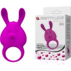 Pretty Love Cockring Vibrator Naughty Bunny Roze 