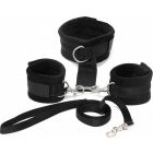 Rimba Soft Bondage Halsband met Handboeien Zwart 