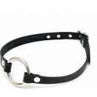 Rimba Mondknevel met O-Ring Metaal en Zwart Leer